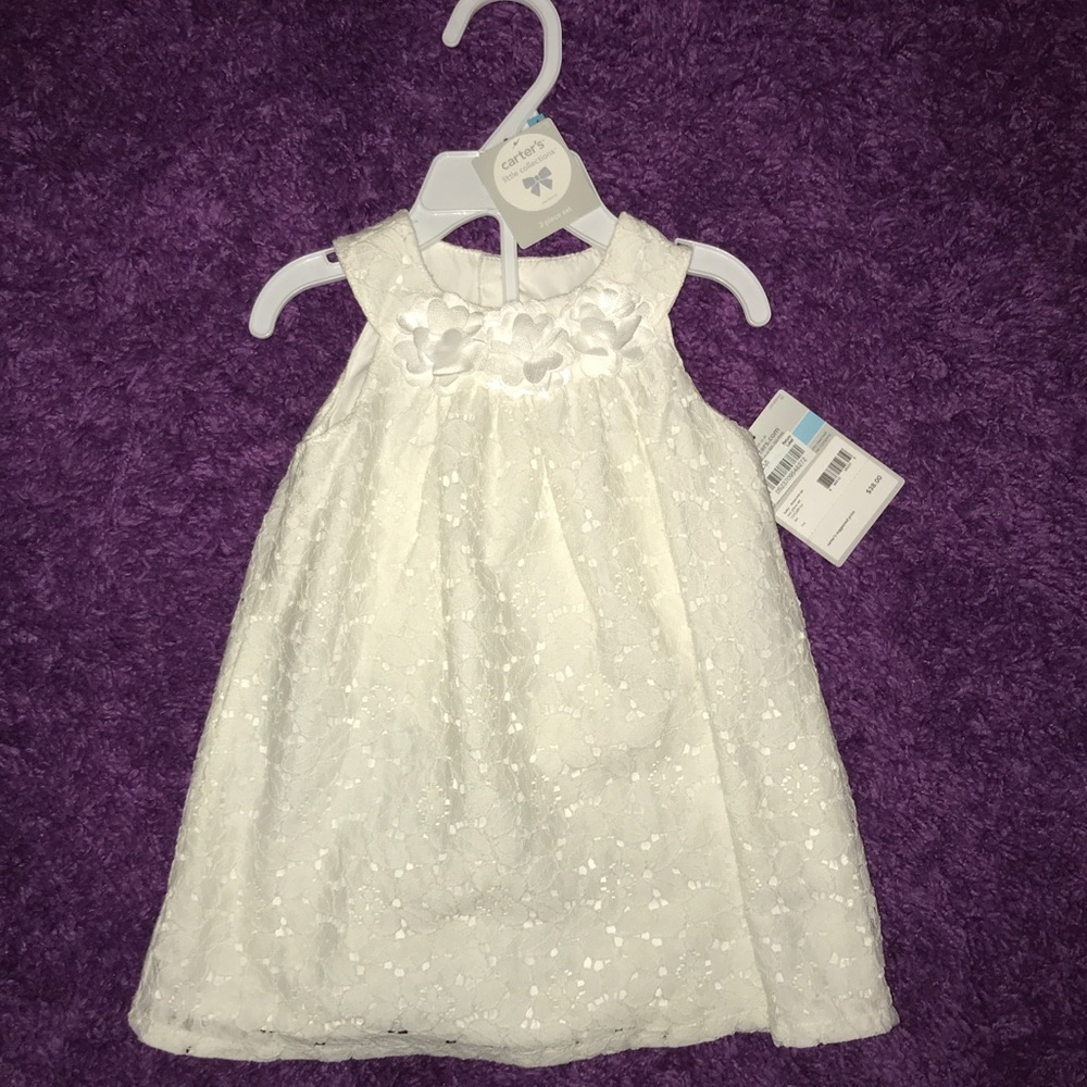 Beautiful white baby girl dress